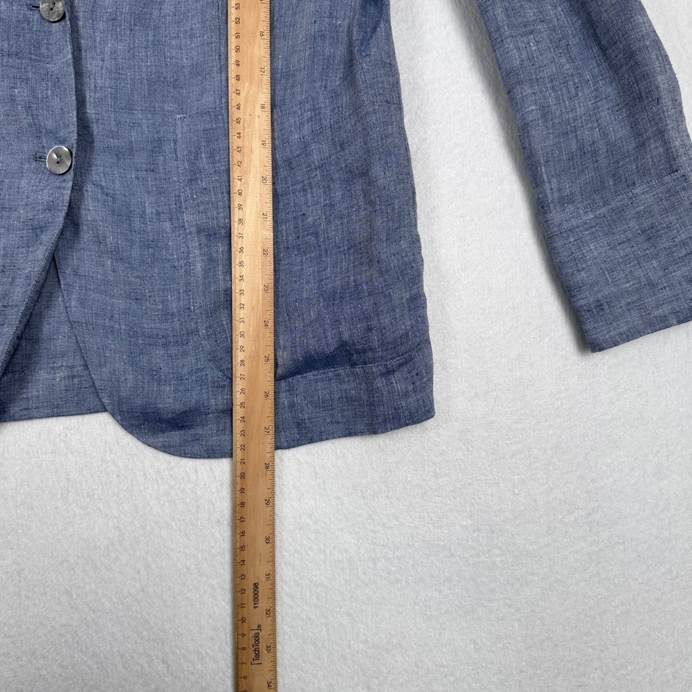 Theory Blazer Jacket Womens 2 Hemp Eco Crunch Lightweight Office Work Academia - Picture 6 of 8